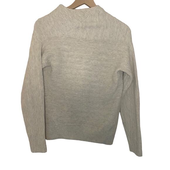 Anthropologie Moth Wool Blend Ribbed Funnel Neck Sweater Size XS - Picture 3 of 7
